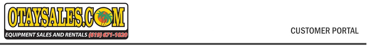 Otay Mesa Rentals & Sales - Customer Portal